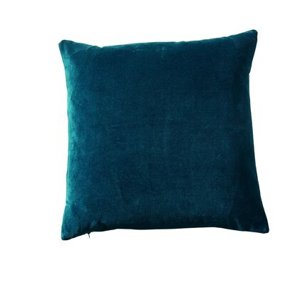 Velvet cushion 100% cott. 50x50 cm deep green