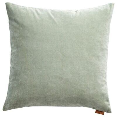 Velvet cushion cott. 50x50 cm light green