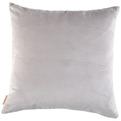 Velvet cushion 100% cott. 50x50 cm light grey