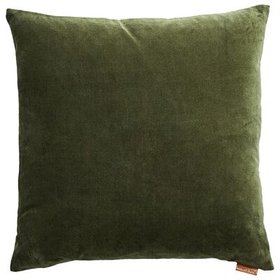 Velvet cushion 100% cott. 50x50 cm green