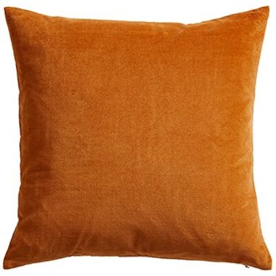 Velvet cushion cott. 50x50 cm burnt orange