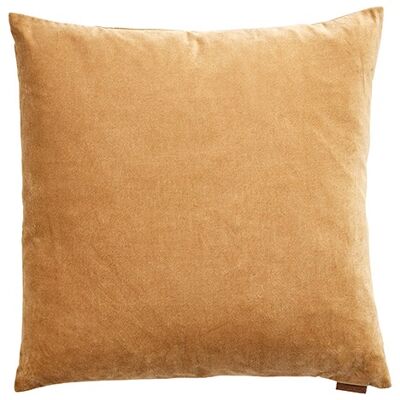 Velvet cushion cott. 50x50 cm amber