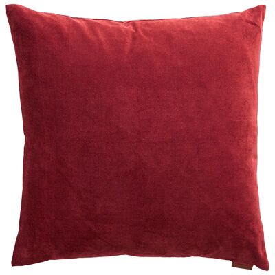 Velvet cushion cott. 50x50 cm deep red