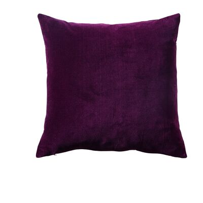 Velvet cushion 100% cott. 50x50 cm burgundy