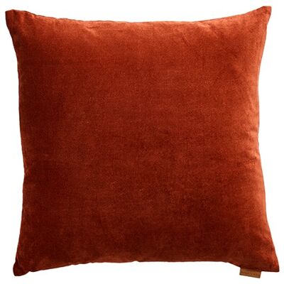 Velvet cushion cott. 50x50 cm rusty red