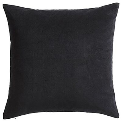Velvet cushion cott. 50x50 cm black