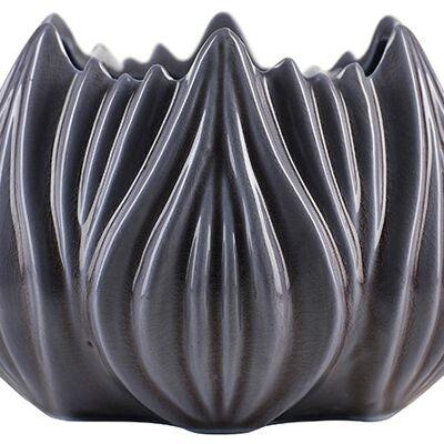 Paris pot 19x19x13 cm cera. grey