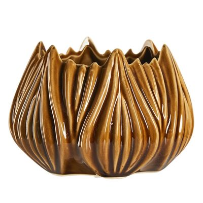 Paris pot cera 19x19x13 cm amber