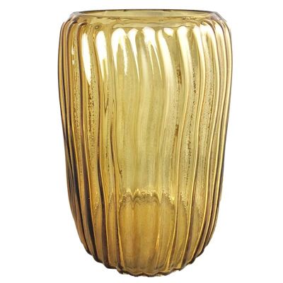 Nanna vase glas 12,5x20 cm yellow