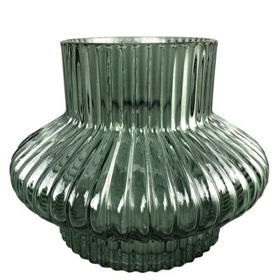 Isabella vase glass 16x16x12 cm grøn