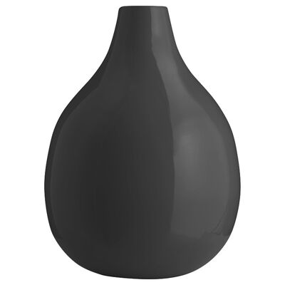Vase bamboo fat 33x33x45 cm glossy grey