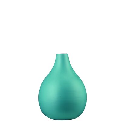 Vase fat bamboo 33x33x45 cm mat mineral blue