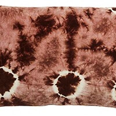 Incubo cushion cott. velvet 35x55 cm brown/rose