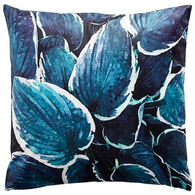 Hosta cushion poly. 50x50 cm blue
