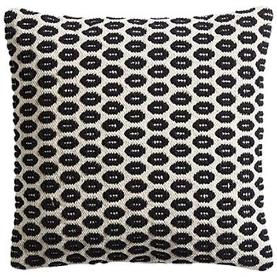 Ovatus cushion cott. 45x45 cm nature/black