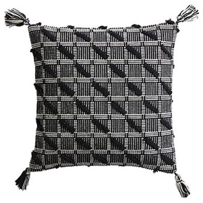 Diagon cushion cott. 45x45 cm nature/black