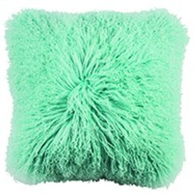 Cushion tebetan lamb 45x45 cm mineral green