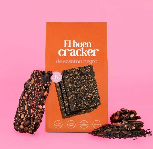 CRACKERS AU SÉSAME NOIR : riches en fibres et faibles en glucides