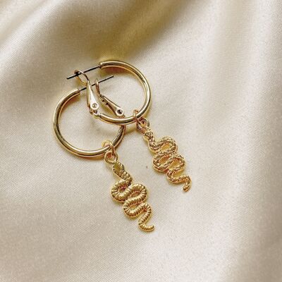 Lindie earrings ♥ snake gold