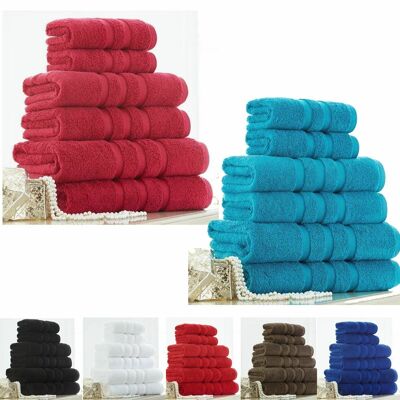 10 Pc Hand + Face & Bath, Bale Towel - Toronto Aqua