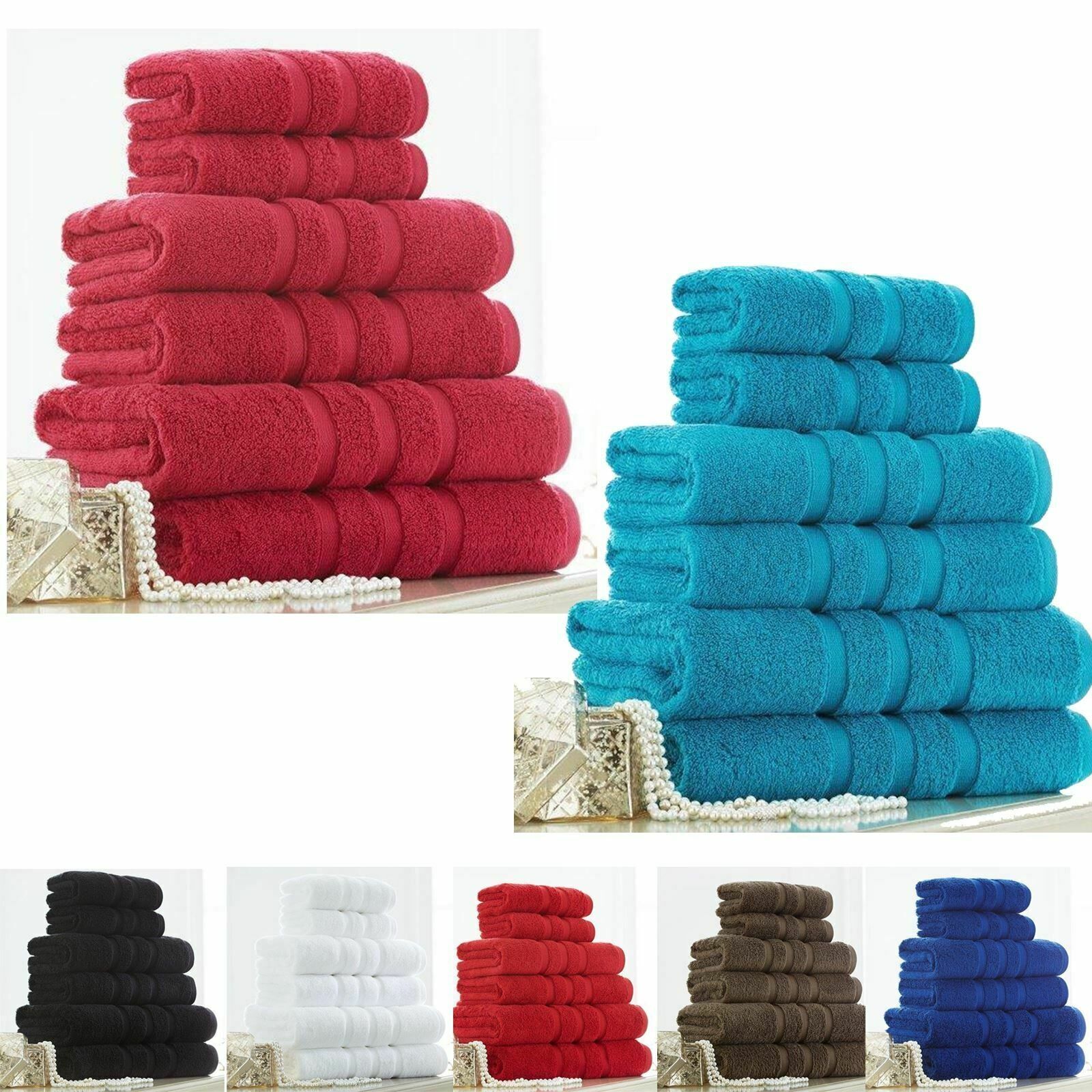 Buy wholesale 10 Pc Hand + Face & Bath, Bale Towel Toronto Blue