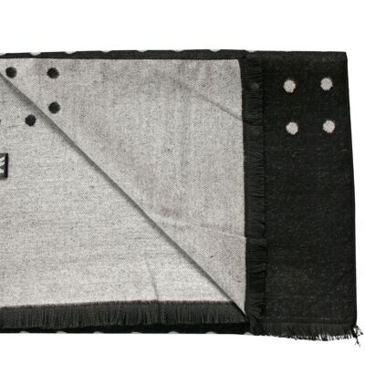 Black and White Spot Bamboo Scarf