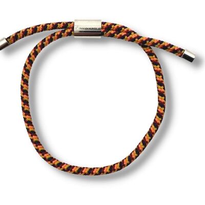 Woven Bracelet - Orange / Yellow Zigzag