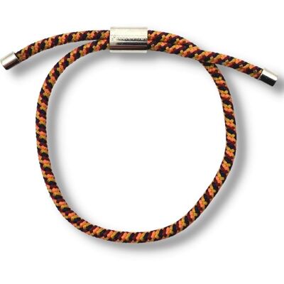 Woven Bracelet - Orange / Yellow Zigzag