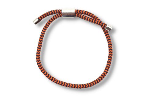 Woven Bracelet - Blue / Orange Zigzag