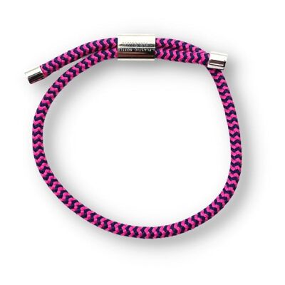 Woven Bracelet - Rich Pink Zigzag