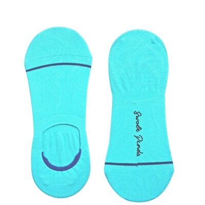 Neon Blue "No-Show" Bamboo Socks