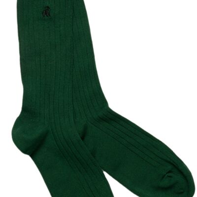 Racing Green Bamboo Socks (Comfort Cuff) - 3 pairs