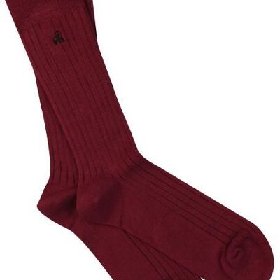 Deep Burgundy Bamboo Socks (Comfort Cuff) - 3 pairs
