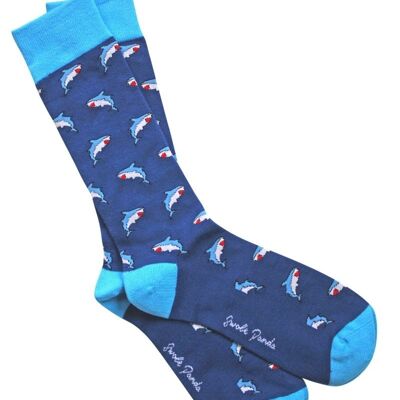 Blue Shark Bamboo Socks (3 pairs)