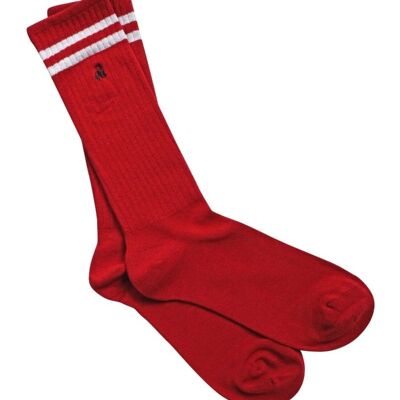 Red Athletic Bamboo Socks (3 pairs)