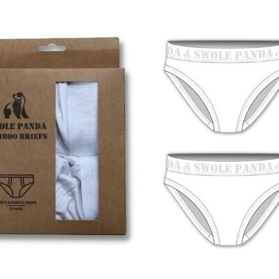 Bamboo Brief Twin Pack - White