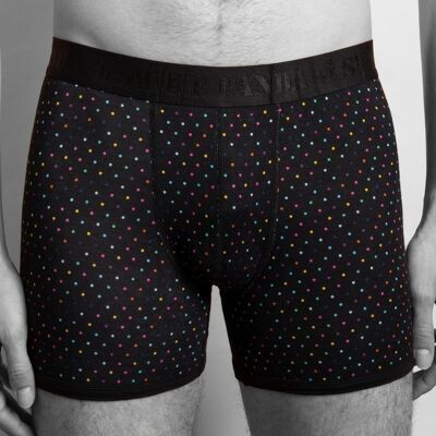 Bamboo Boxers - Multi Dots / Black Band