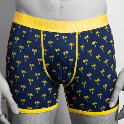 Bamboo Boxers - Palm Trees / Yellow Band