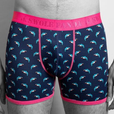 Bamboo Boxers - Shark / Pink Band