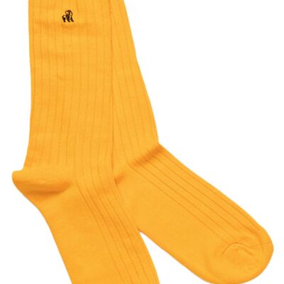 Bumblebee Yellow Bamboo Socks (3 pairs) S