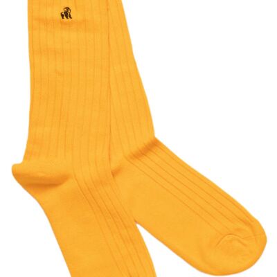 Bumblebee Yellow Bamboo Socks (3 pairs) S