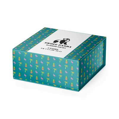 Tropical Sock Box - 3 Pairs of Bamboo Socks (His)