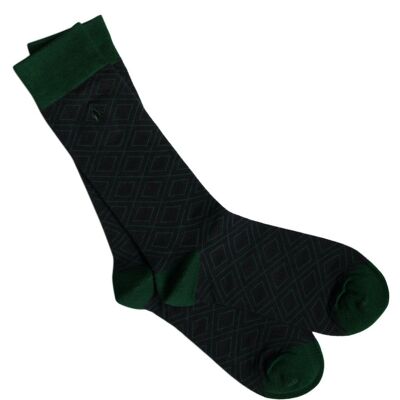 Navy Diamond Bamboo Socks (3 Pairs)