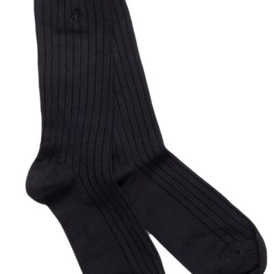 Jet Black Bamboo Socks (Comfort Cuff) - 3 pairs