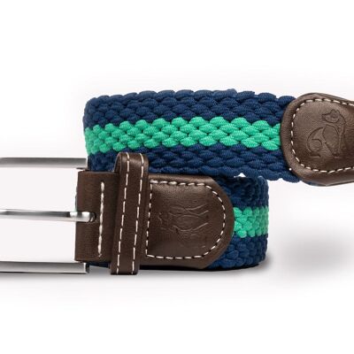 Woven Belt - Blue / Green Stripe