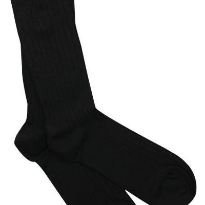 Jet Black Bamboo Socks (3 pairs) S
