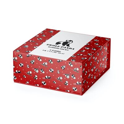 Red Panda Sock Box - 3 Pairs of Bamboo Socks (His)