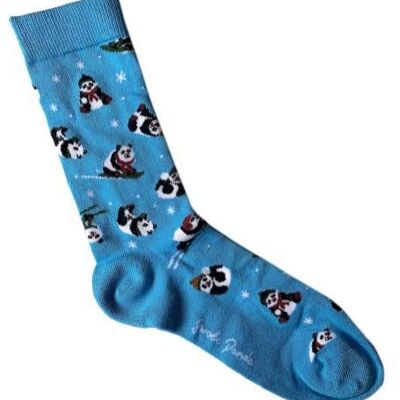 Limited Edition Blue Panda Bamboo Socks (3 pairs)