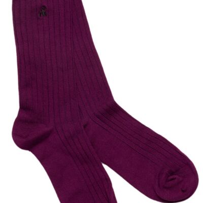 Deep Purple Bamboo Socks (3 pairs)