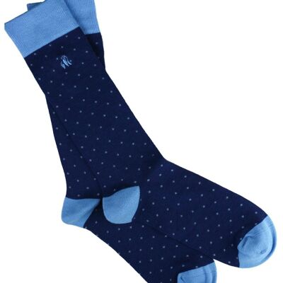 Spotted Sky Blue Bamboo Socks (3 pairs)